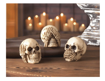 Spooky Skulls Trio: See, Hear, and Speak No Evil Spooky Skulls Trio: See, Hear, and Speak No Evil