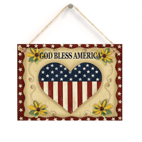 15cm*20cm(5.85in*7.8in) American Flag Independence Day Pendant Decoration Gift Holiday Hanging Wooden Hanging Tag 15cm*20cm(5.85in*7.8in) American Flag Independence Day Pendant Decoration Gift Holiday Hanging Wooden Hanging Tag